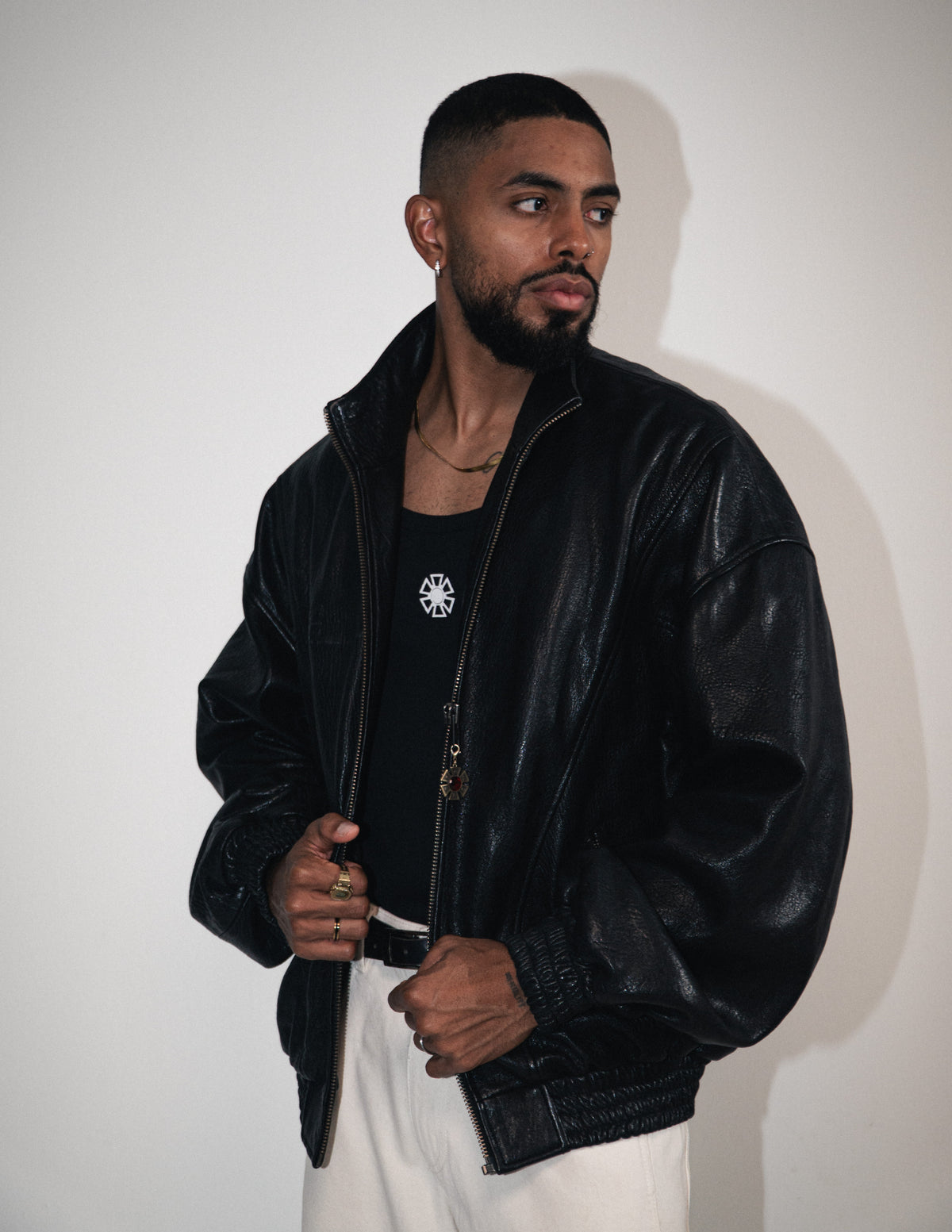 OMERTA BLACK LEATHER JACKET