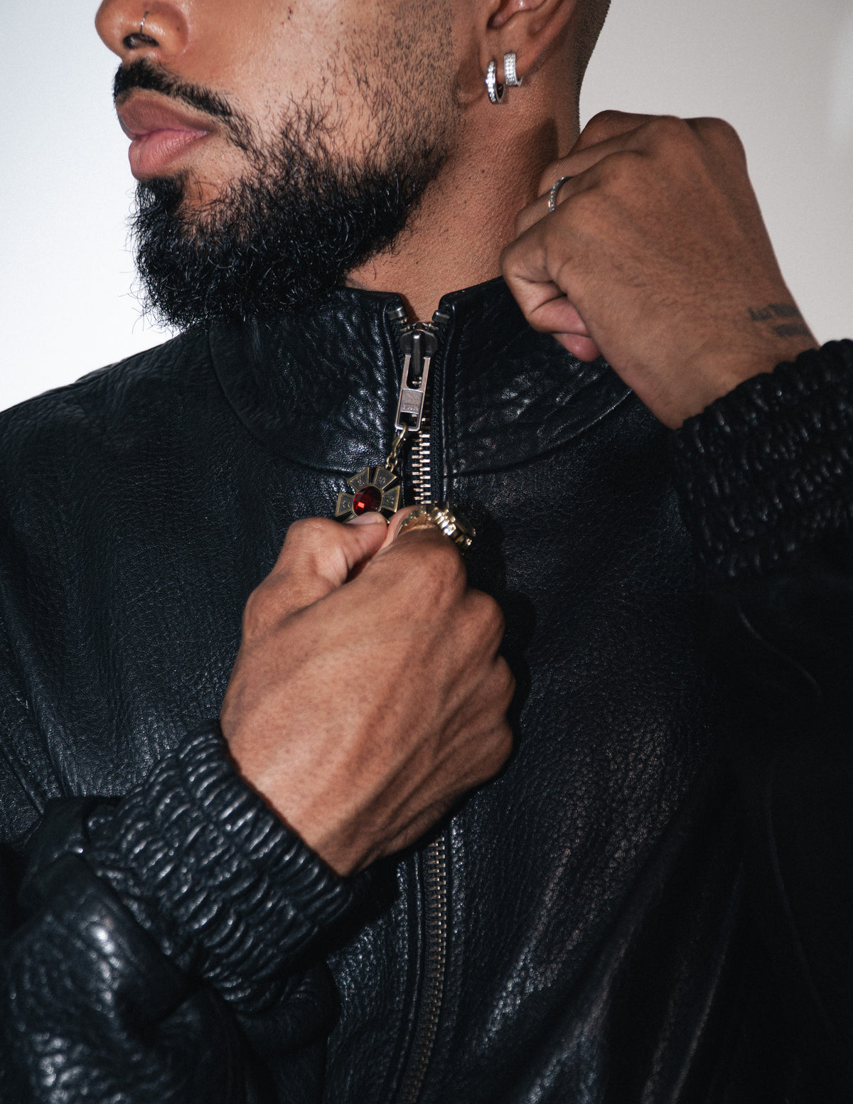 OMERTA BLACK LEATHER JACKET