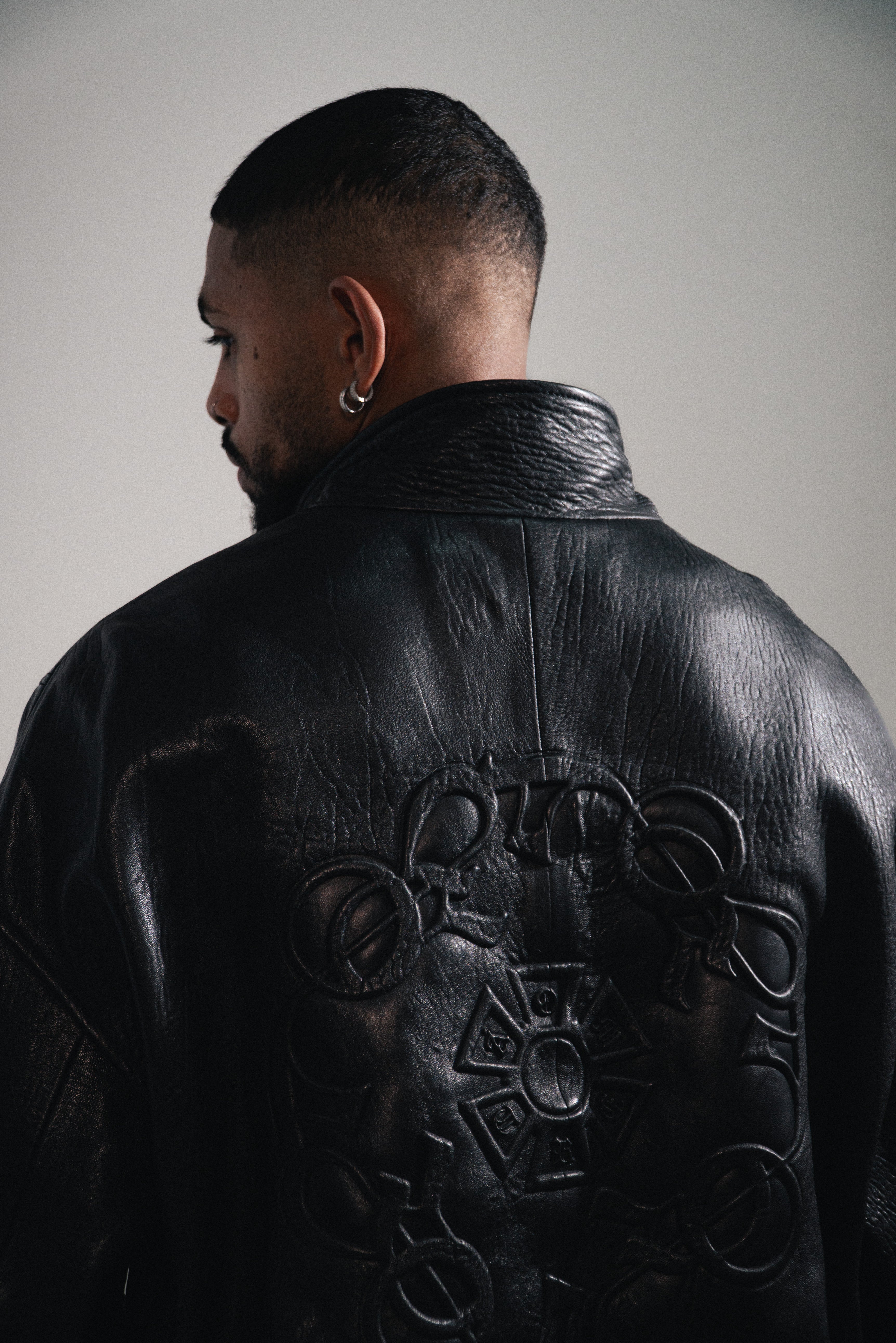 J Balvin Shop | OMERTA BLACK LEATHER JACKET