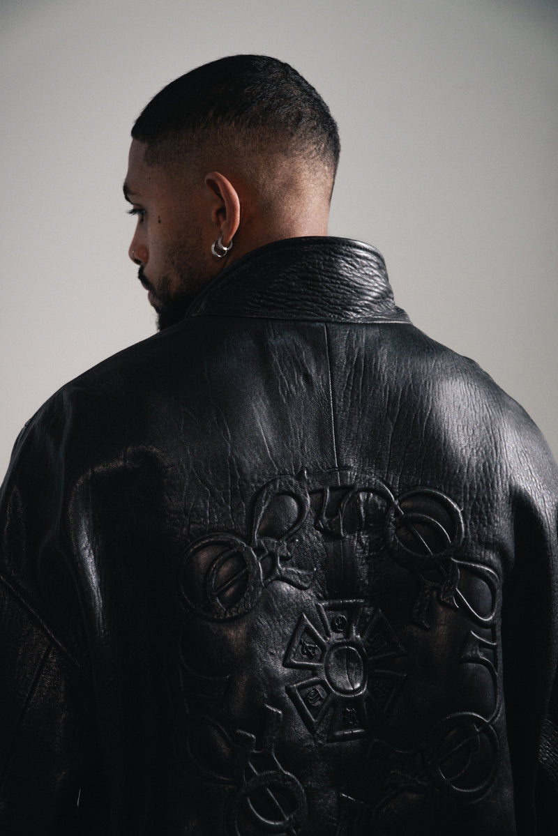 OMERTA BLACK LEATHER JACKET