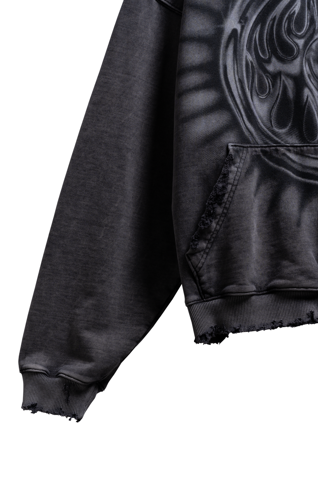 BLACK RAYO ZIP HOODIE