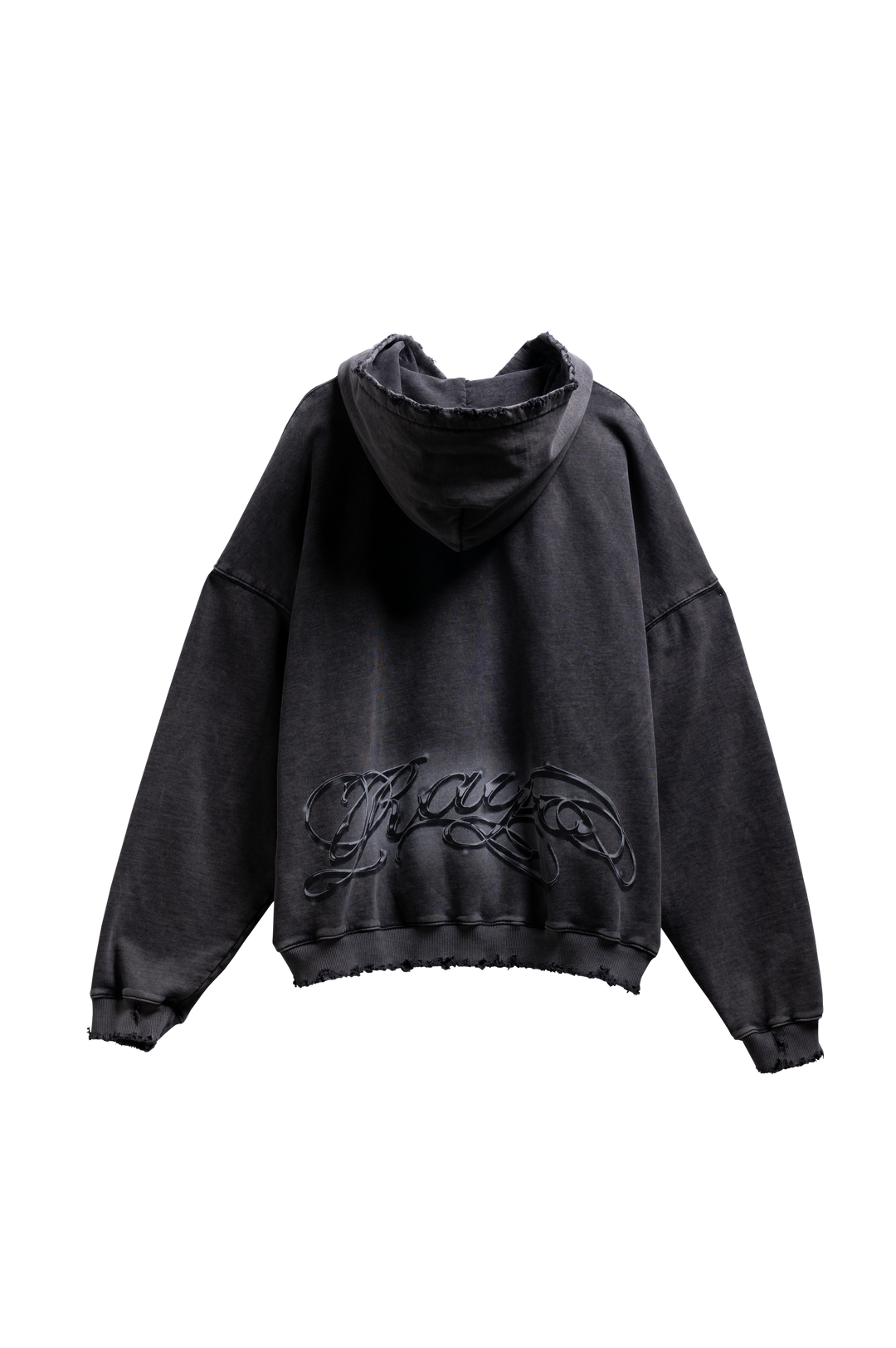 BLACK RAYO ZIP HOODIE