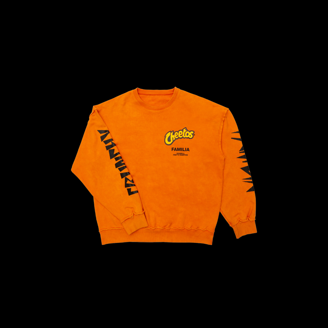 J BALVIN X CHEETOS LA FAMILIA CREWNECK ORANGE