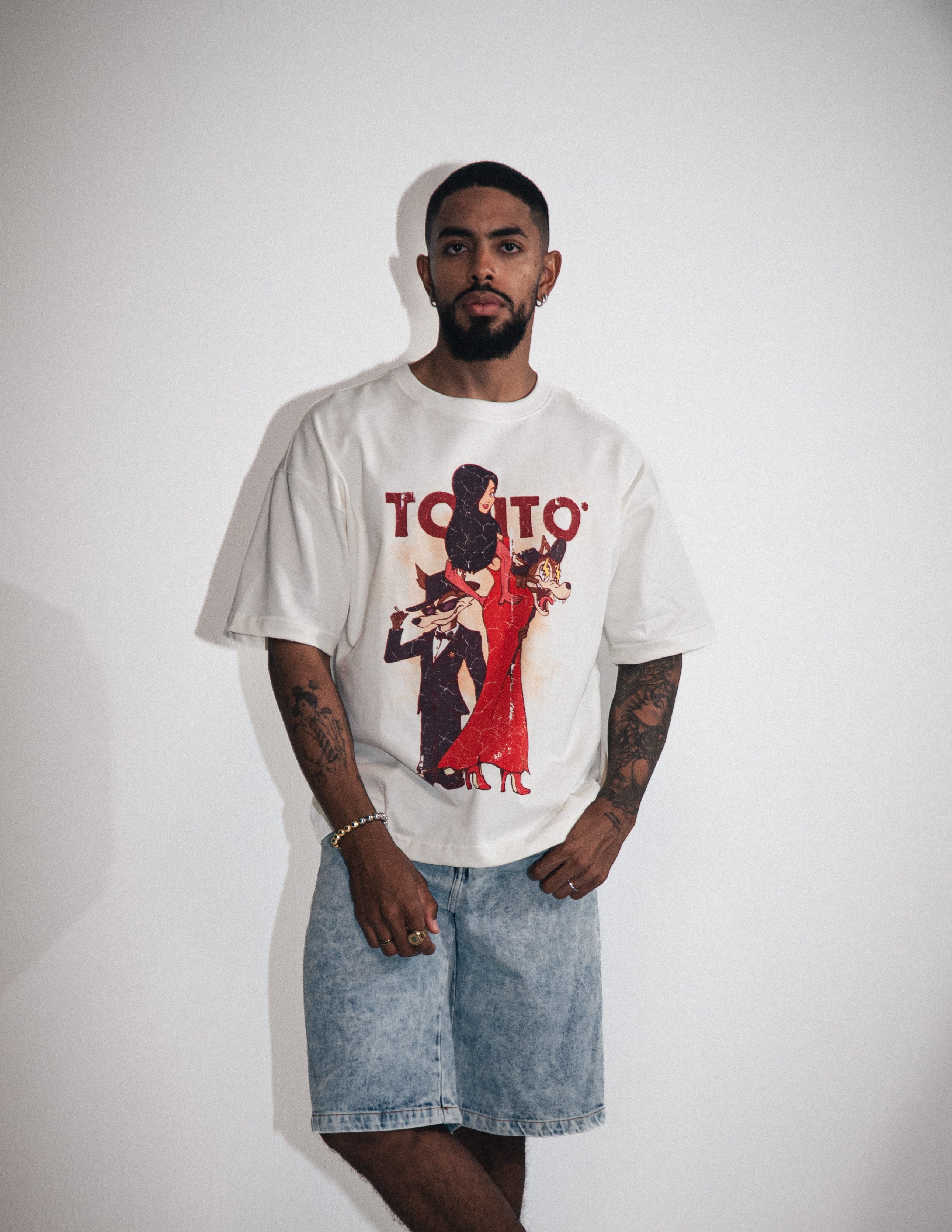 J Balvin Shop | TONTO GRAPHIC T-SHIRT IVORY