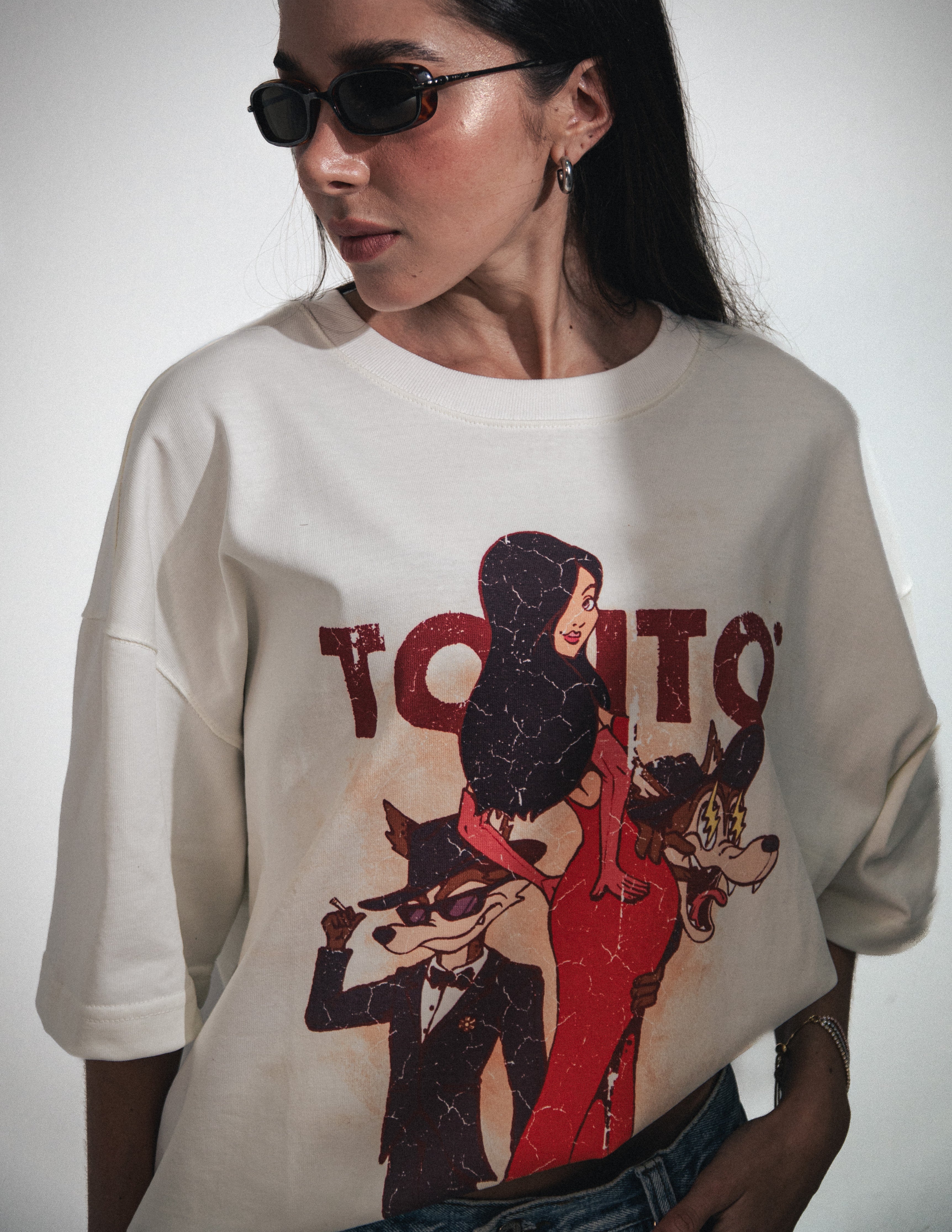 J Balvin Shop | TONTO GRAPHIC T-SHIRT IVORY