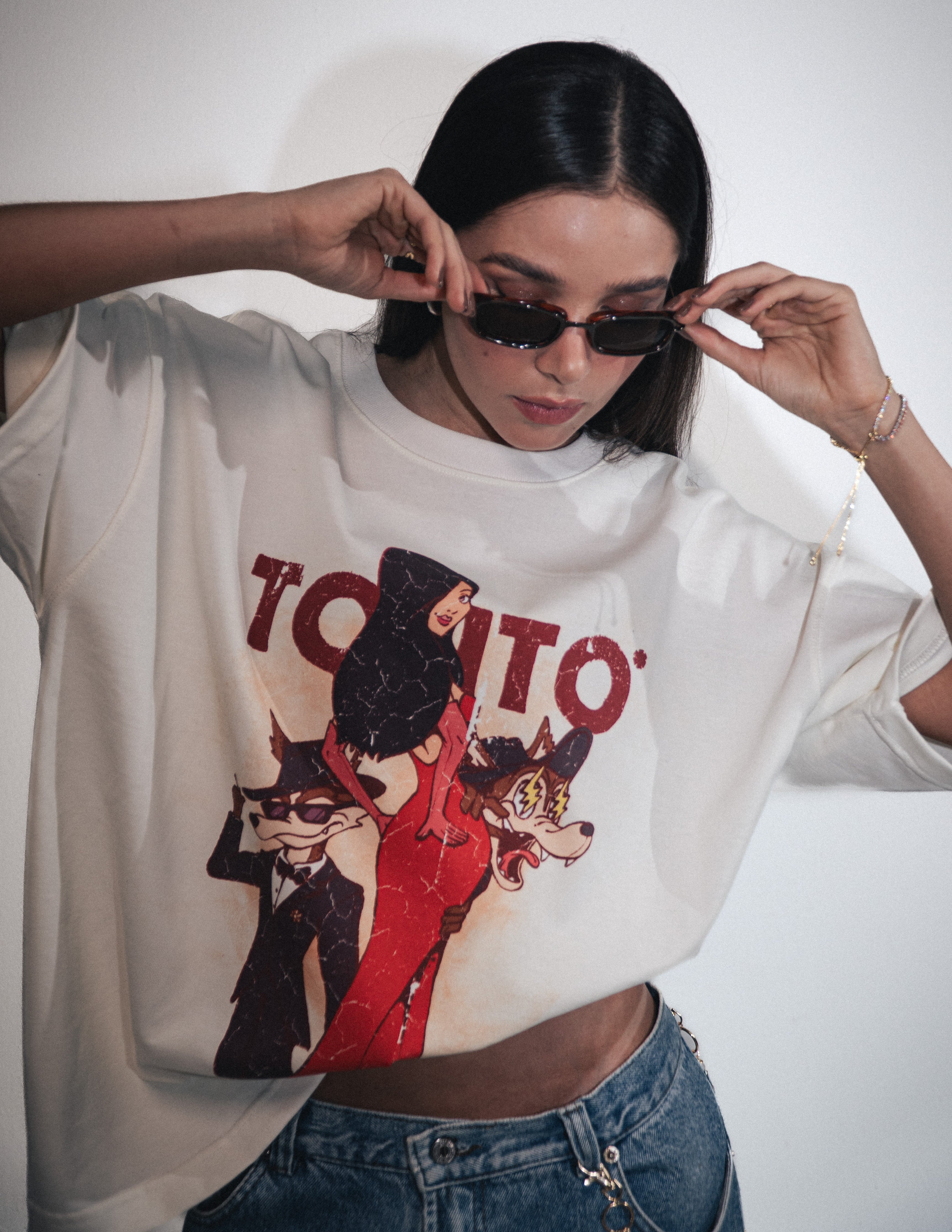 J Balvin Shop | TONTO GRAPHIC T-SHIRT IVORY