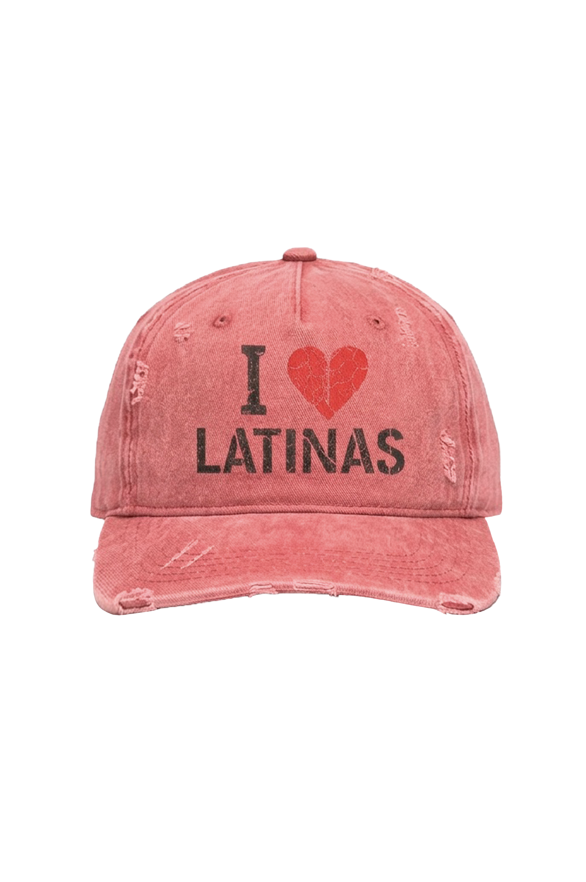 I LOVE LATINAS DISTRESSED RED CAP