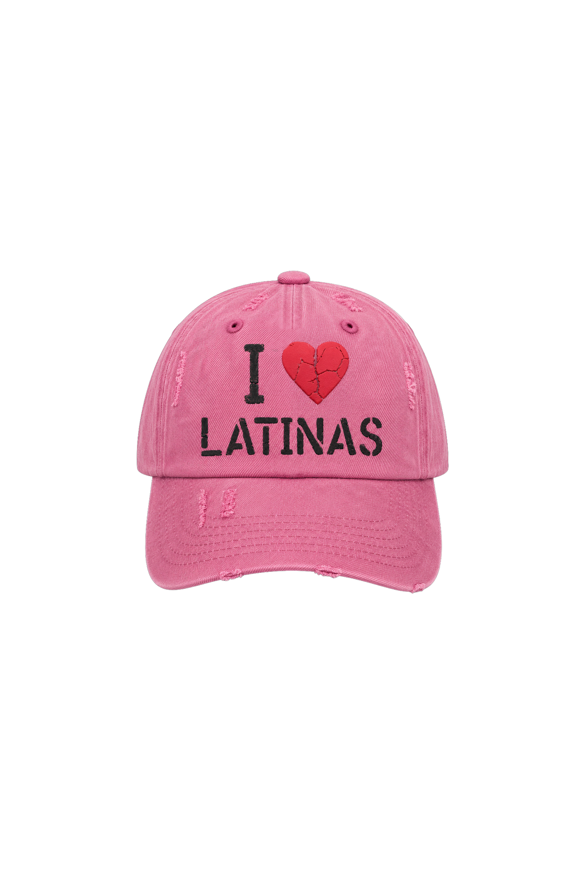 I LOVE LATINAS DISTRESSED RED CAP