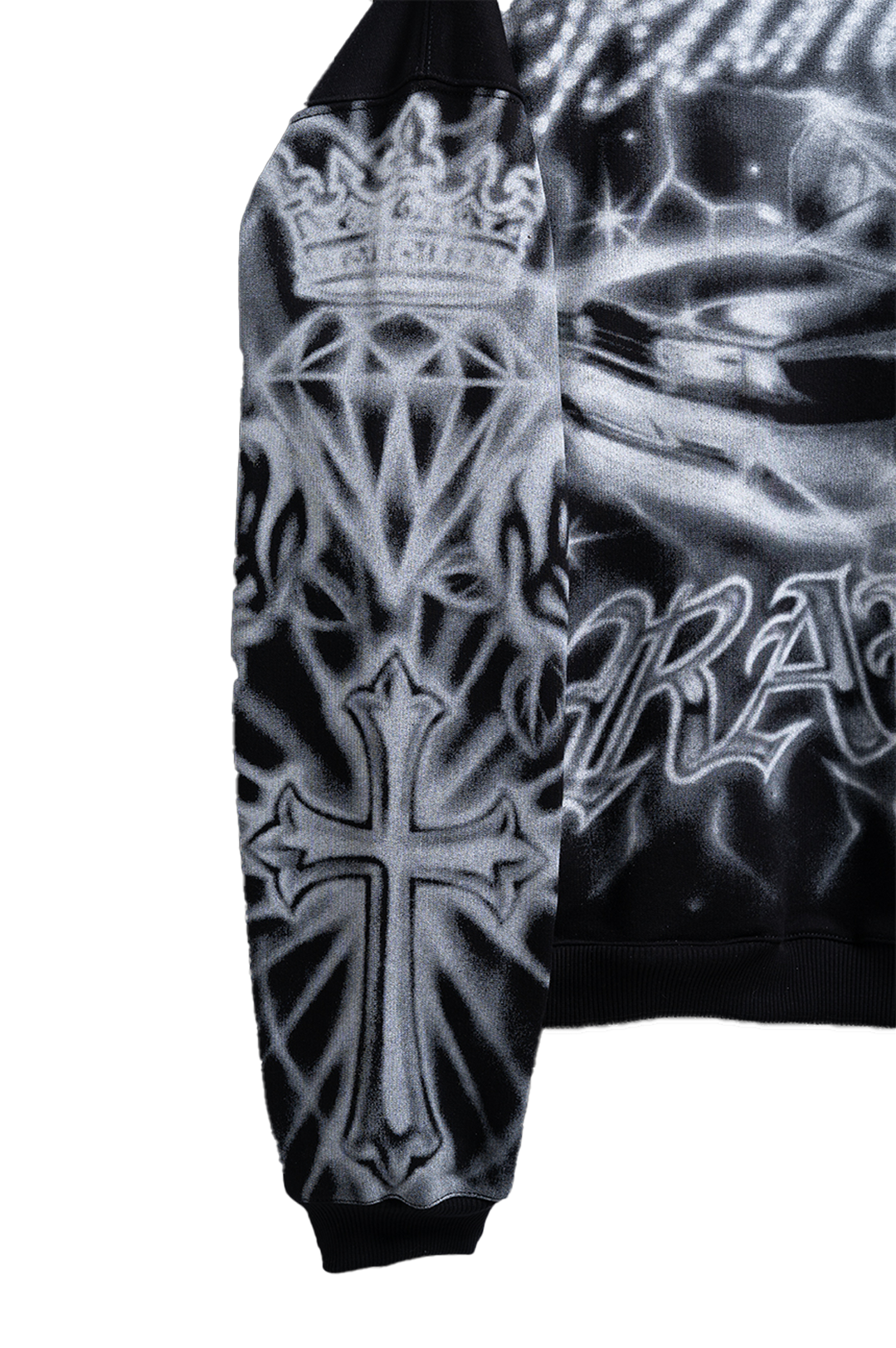 RAYO ALL OVER BLACK HOODIE