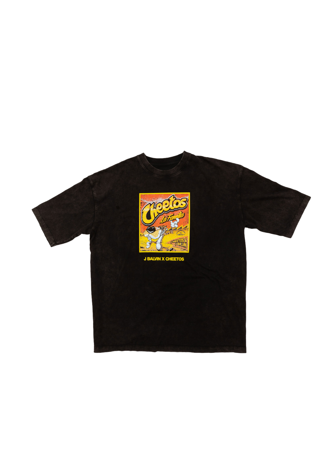 J Balvin Shop | J BALVIN X CHEETOS FLAVORED FAMILIA T-SHIRT BLACK