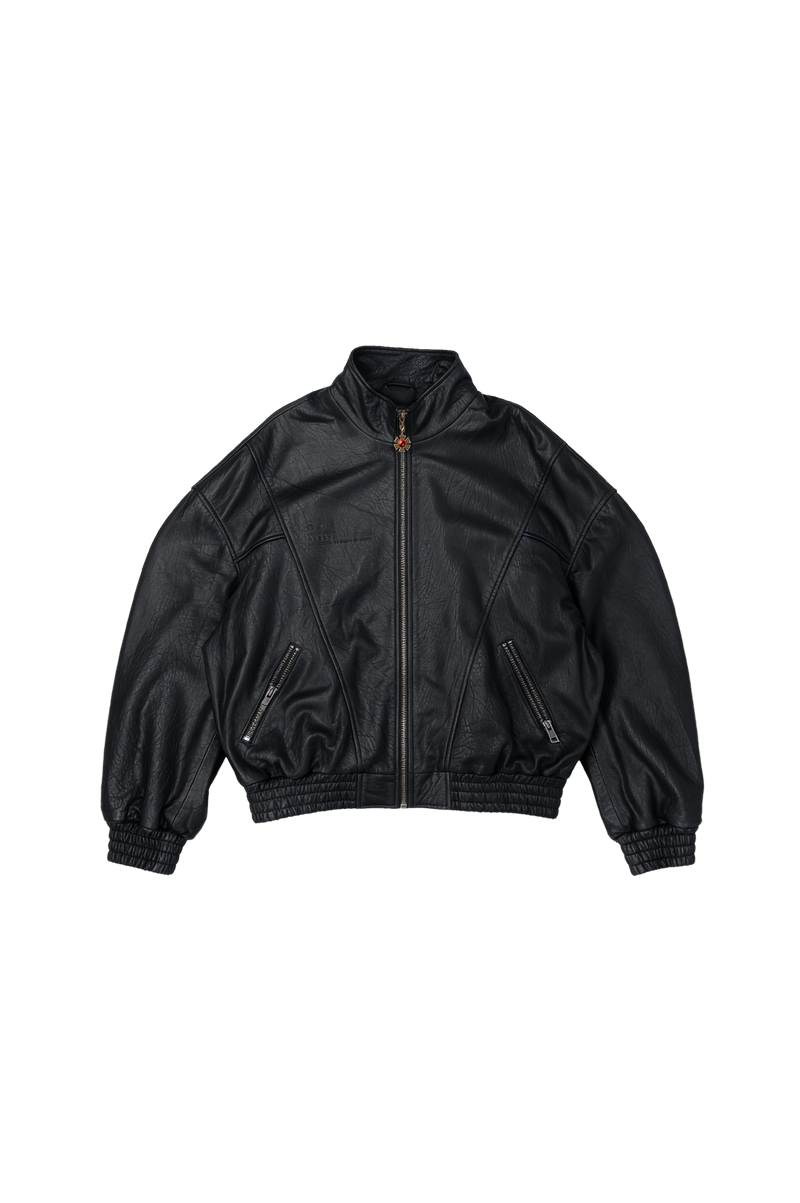 OMERTA BLACK LEATHER JACKET