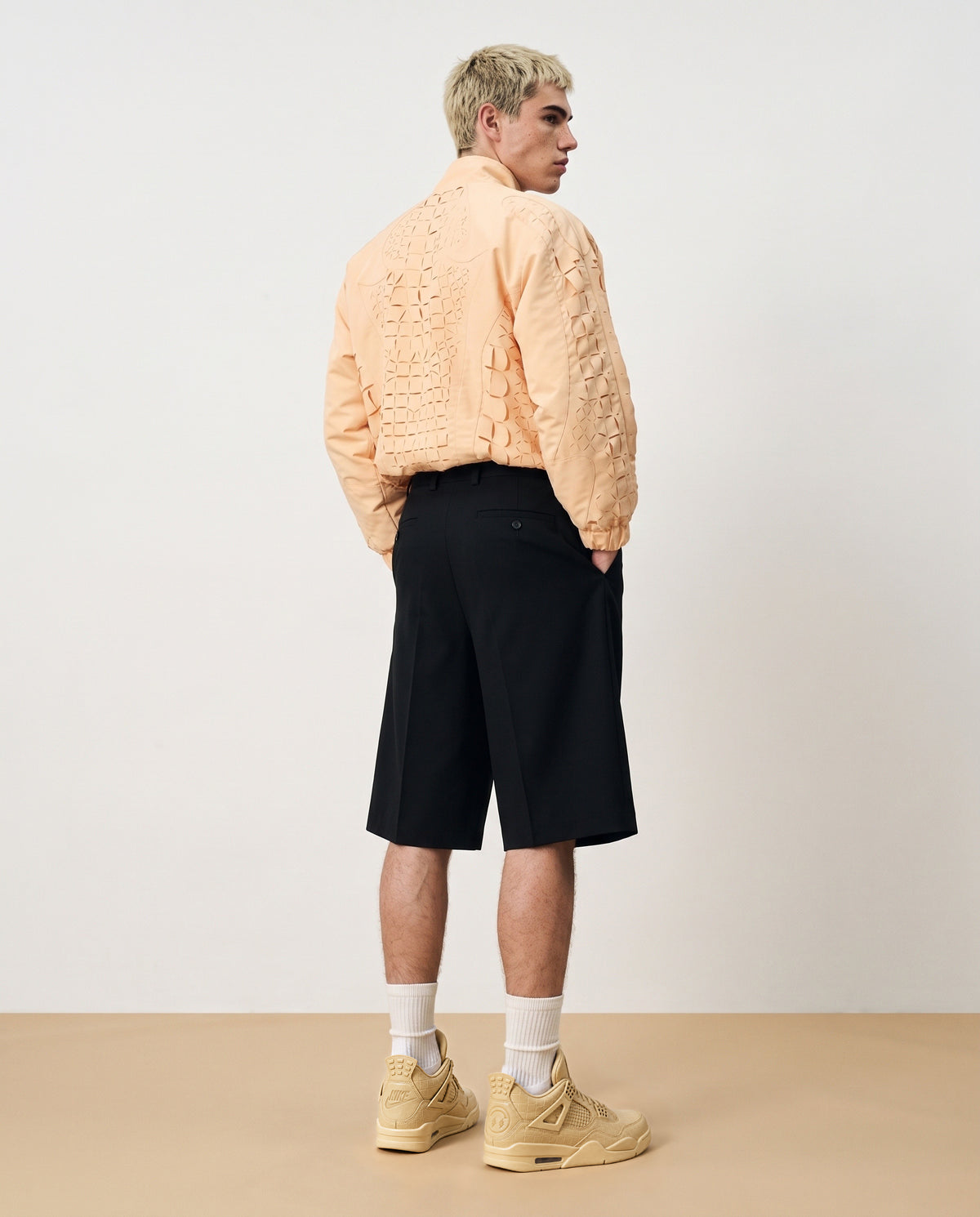 J BALVIN CROC LASER CUT TRACK JACKET YELLOW