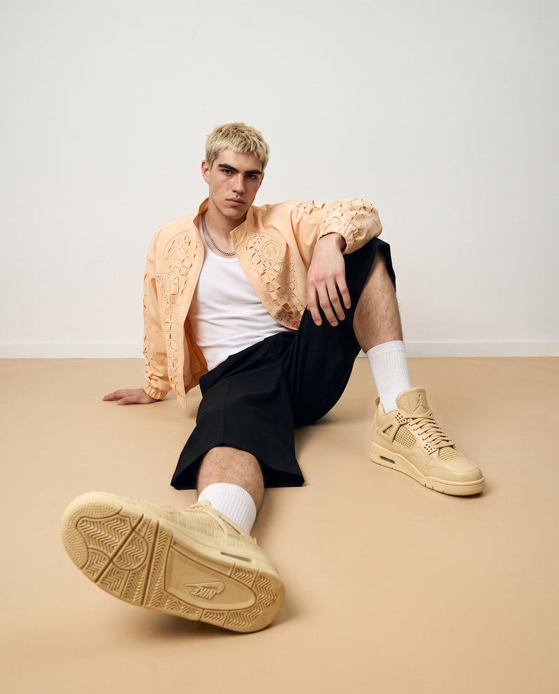 J BALVIN CROC LASER CUT TRACK JACKET YELLOW