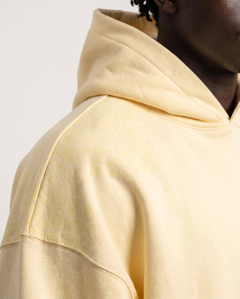 J BALVIN EMBROIDERED CROCODILE HOODIE YELLOW