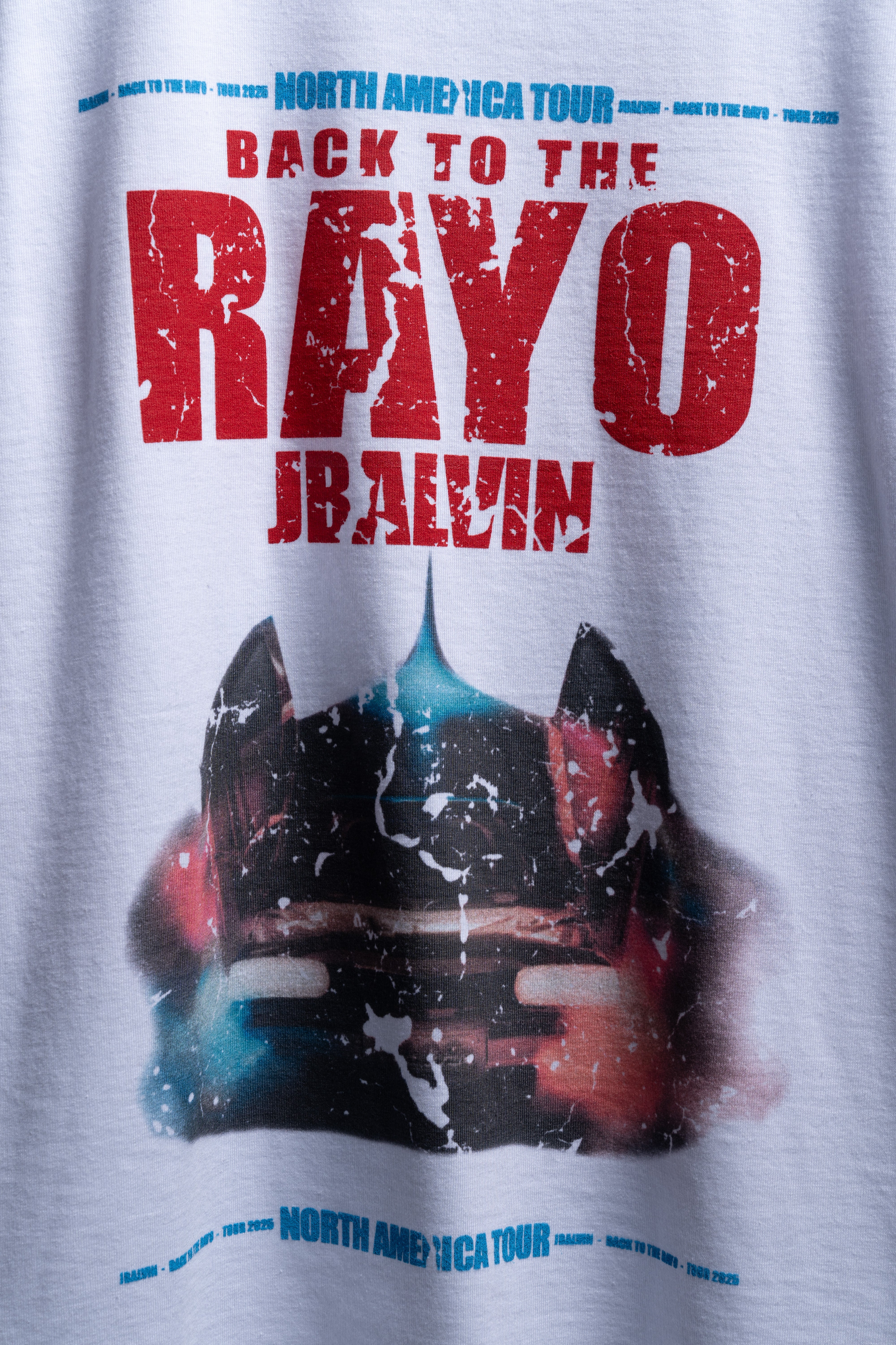 J Balvin Shop | RAYO TOUR WHITE T-SHIRT