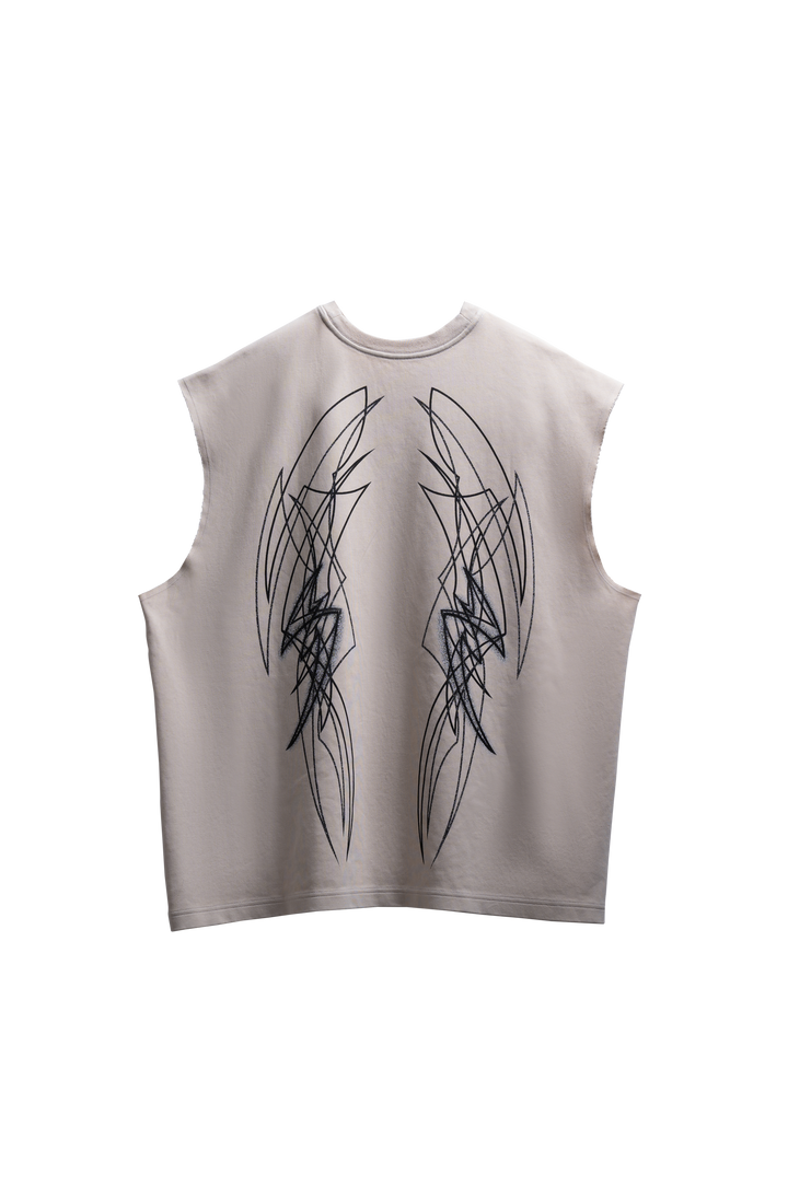 RAYO IVORY SLEEVELESS TEE