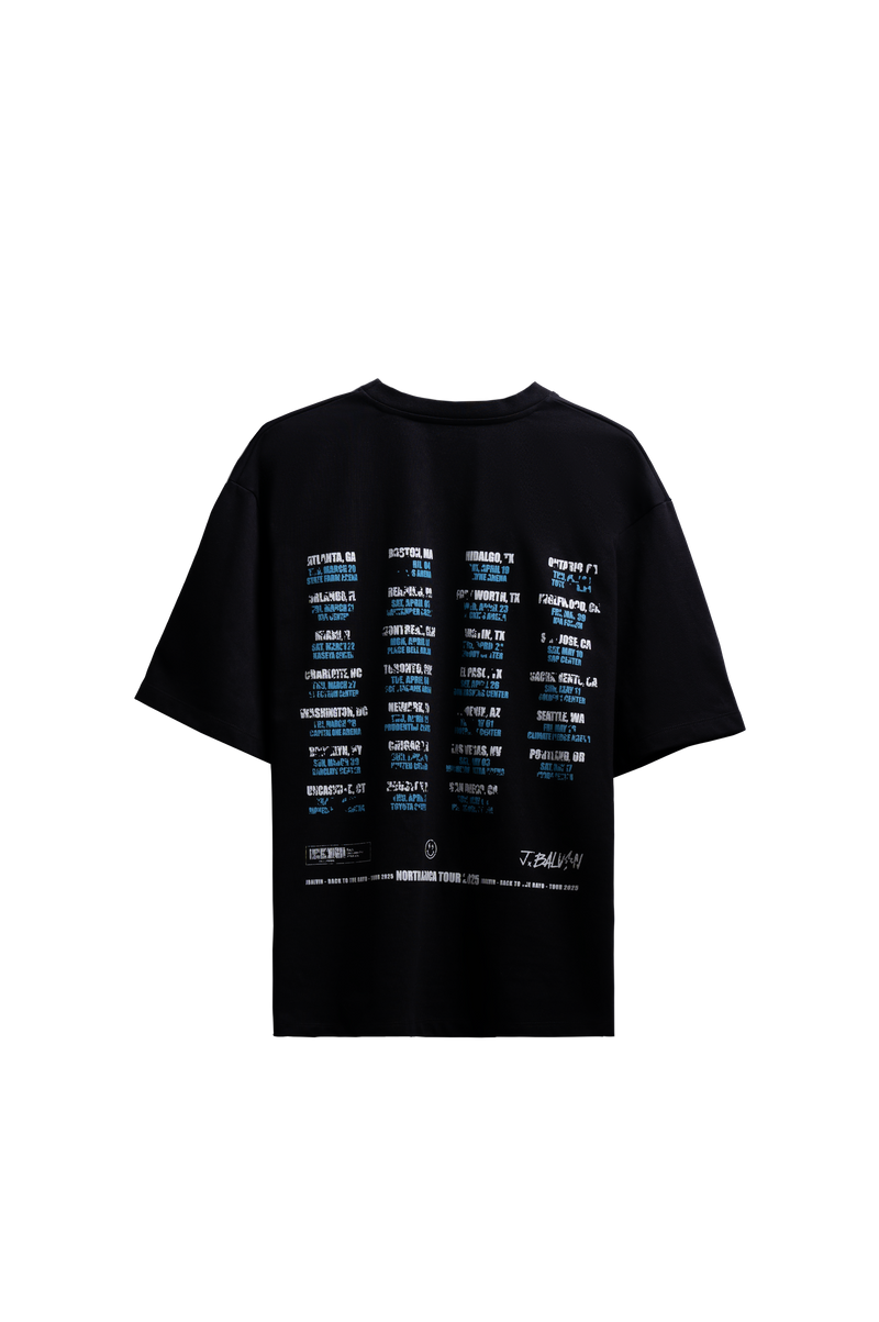 バルザック　雷矢　ツアーTシャツ J Balvin Shop | RAYO TOUR BLACK T-SHIRT