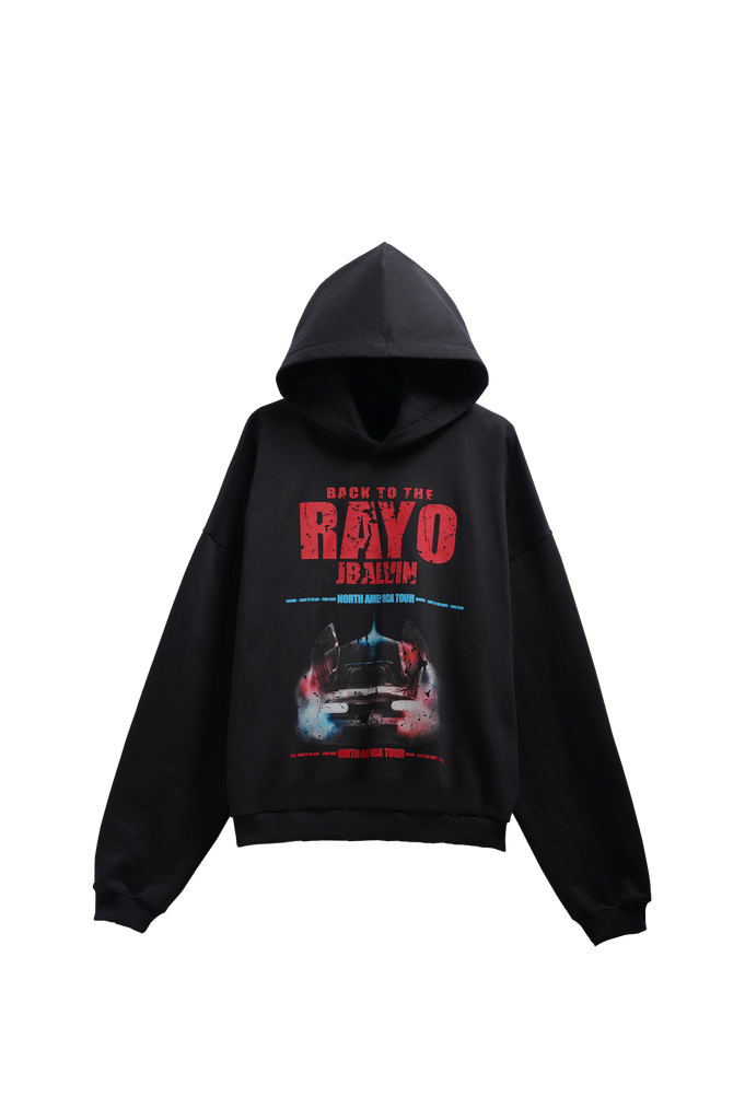 J Balvin Shop | RAYO TOUR CAR BLACK HOODIE