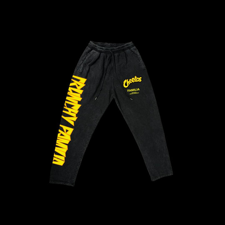 J BALVIN X CHEETOS LA FAMILIA SWEATPANTS BLACK