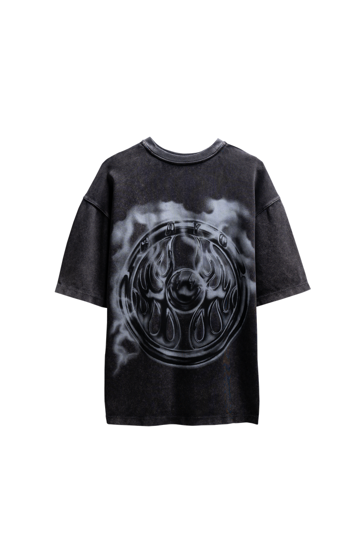 STEERING WHEEL BLACK TEE