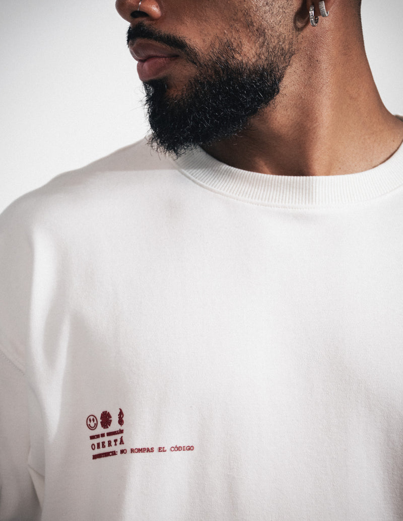 OMERTA PIN T-SHIRT IVORY