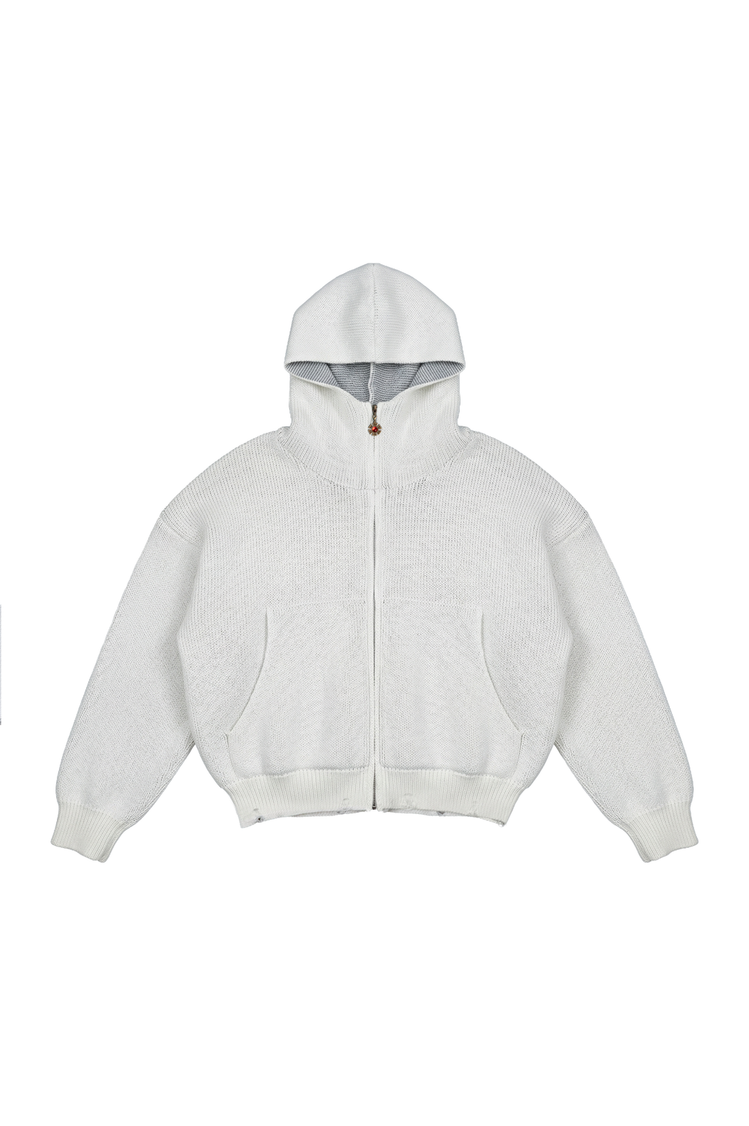 Reels 佐野玲於 BICOLOR ZIP HOODIE J Balvin Shop | OMERTA WHITE KNITTED ZIP HOODIE