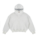 OMERTA WHITE KNITTED ZIP HOODIE