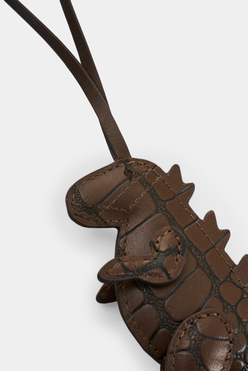 Women's Dino Croco Leather Charm
