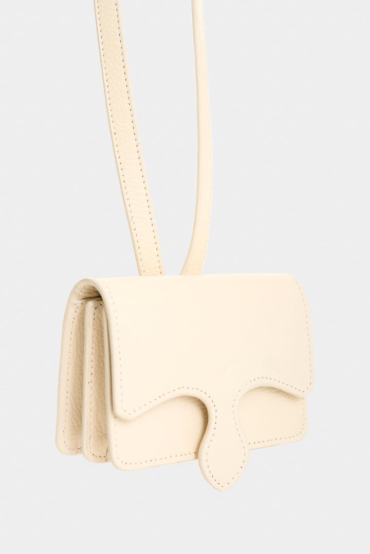 WHITE MINI GARNIEL LEATHER COIN PURSE