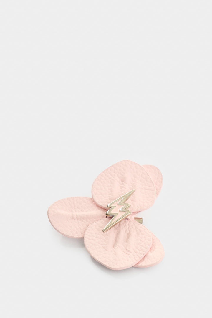 LARGE LEATHER ORCHID BROOCH