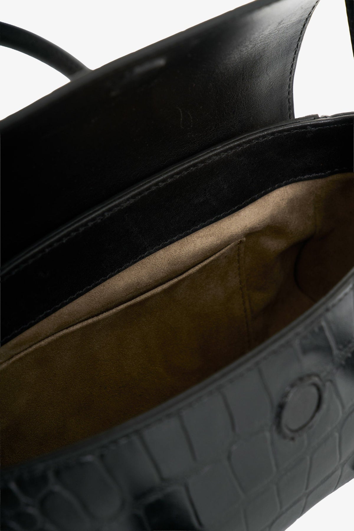 Men’s Mini Croc-Embossed Leather Crossbody Bag