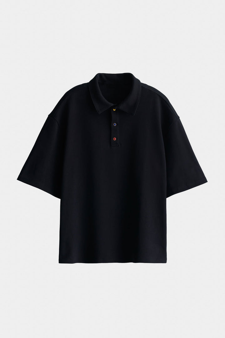 BLACK SHORT SLEEVE POLO