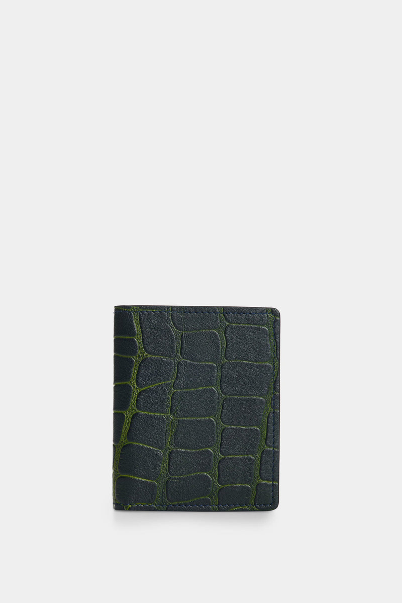 Men's Dino Croco Leather Card Holder