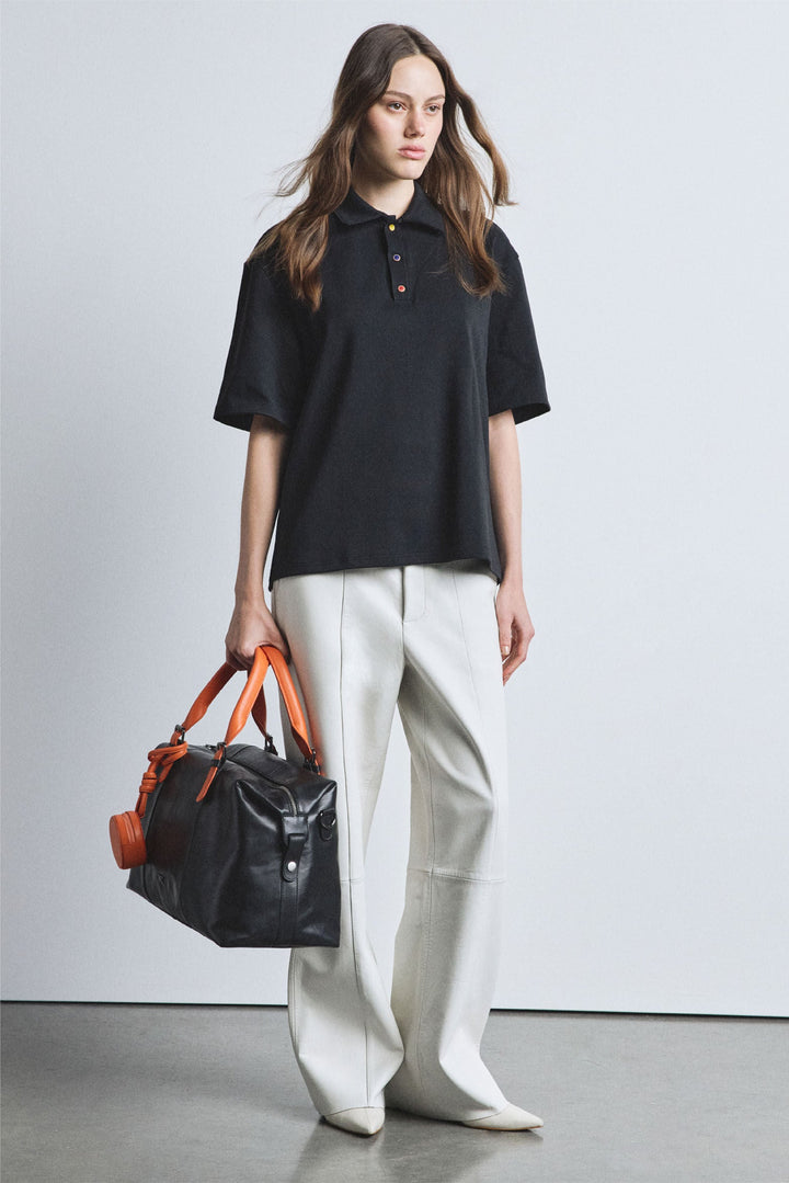 BLACK SHORT SLEEVE POLO