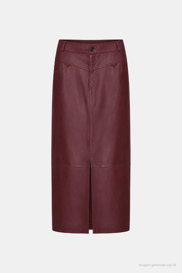 Cayena Leather Maxi Skirt for Women