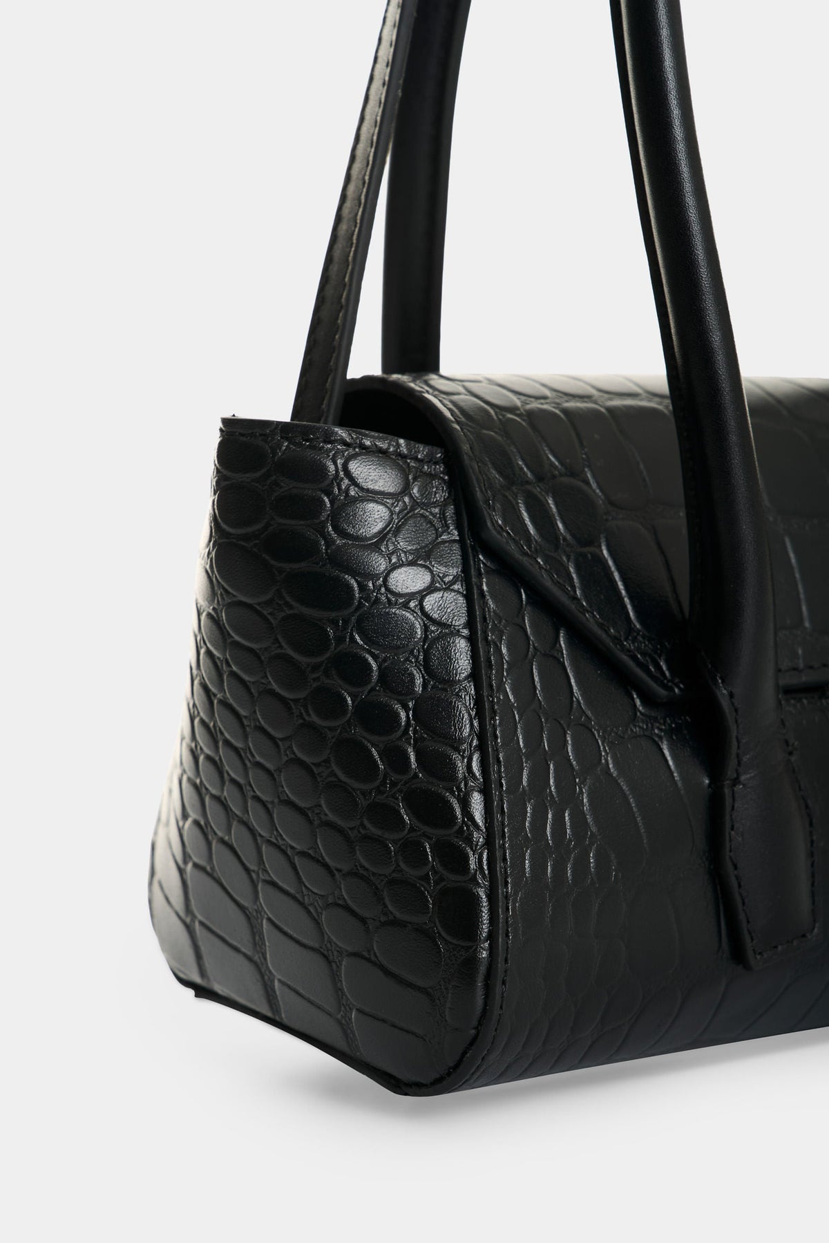 Men’s Mini Croc-Embossed Leather Crossbody Bag