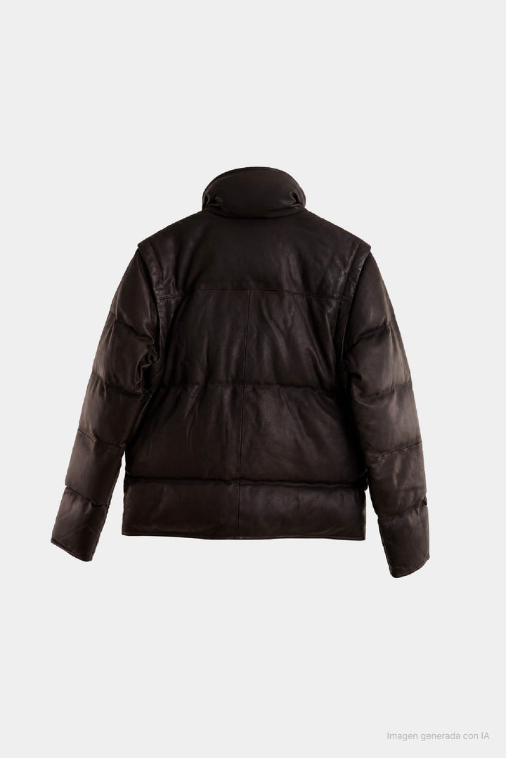 Ayme Leather Puffer Jacket for Men