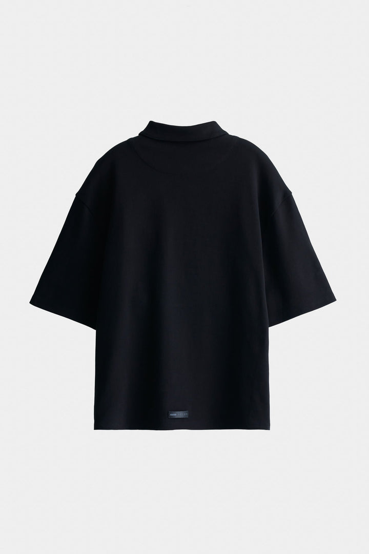 BLACK SHORT SLEEVE POLO