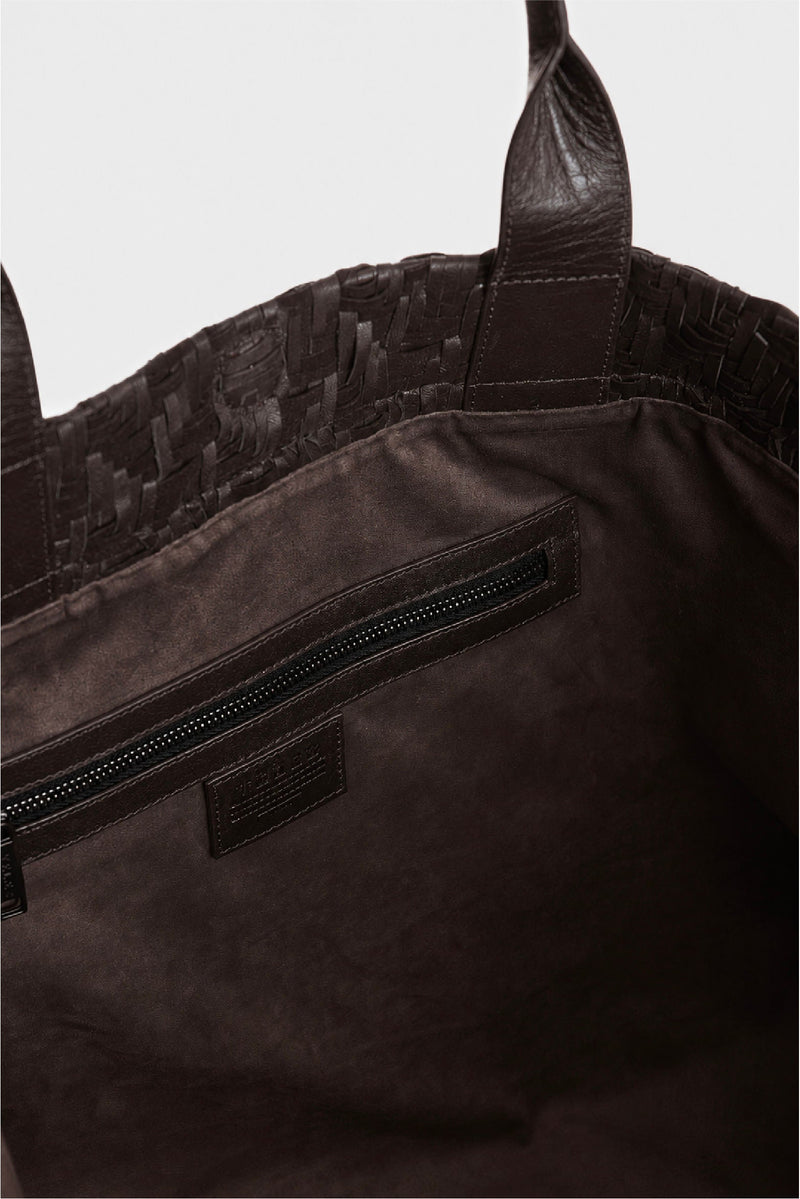 Waving Leather Bowling Bag for Men