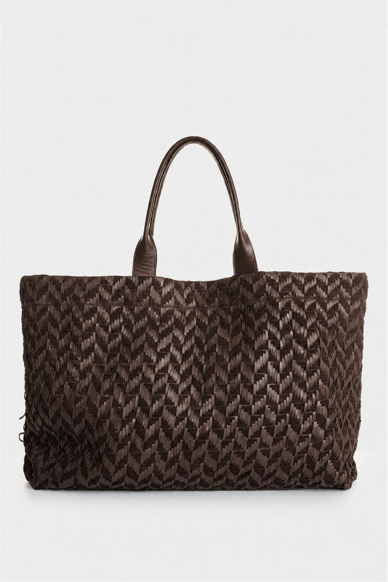Waving Leather Bowling Bag for Men