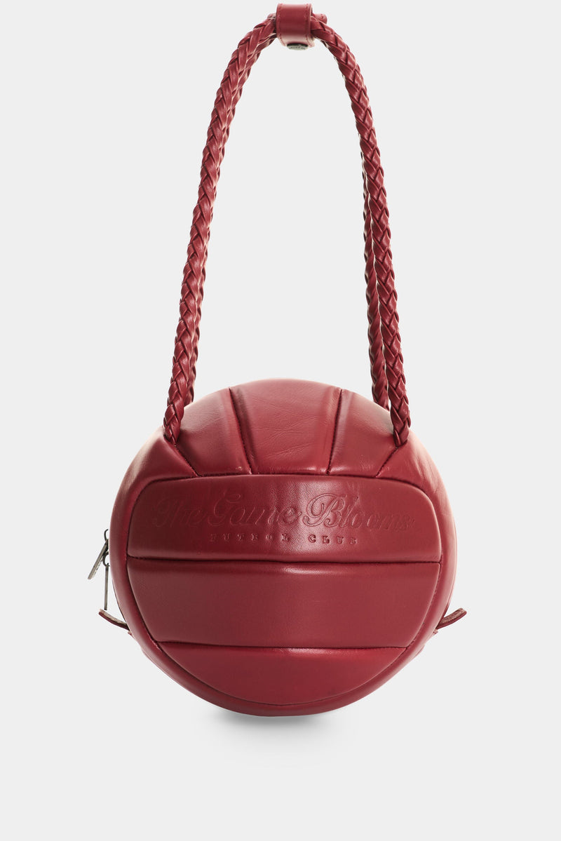 Men's Soccer Ball Leather Crossbody Bag