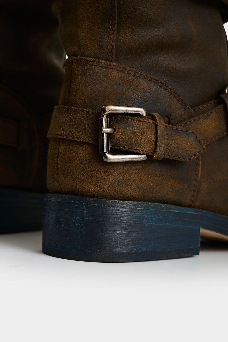 Women's Leather Biker Boots