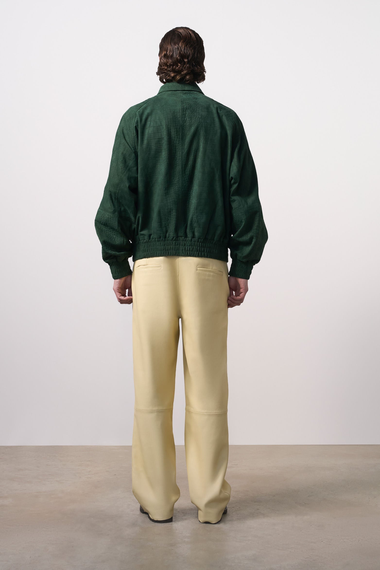 J Balvin Shop | Men's Croco Suede Bomber Jacket