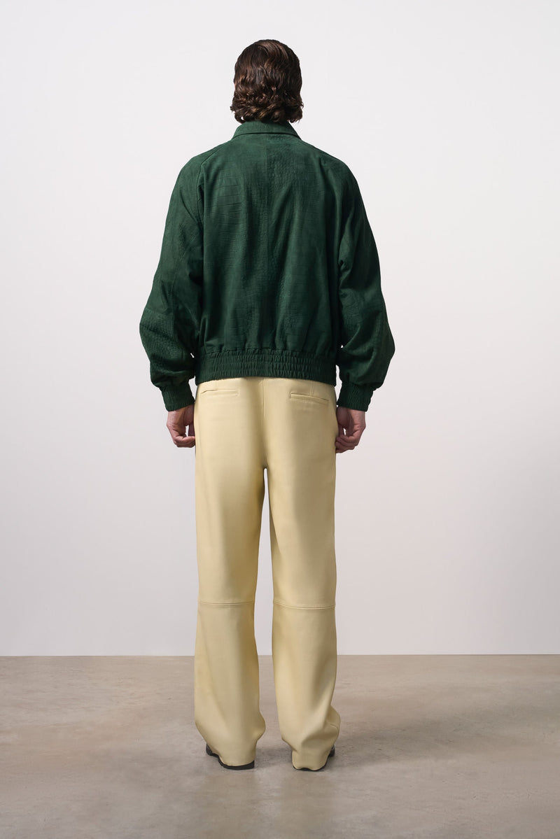 Men's Croco Suede Bomber Jacket