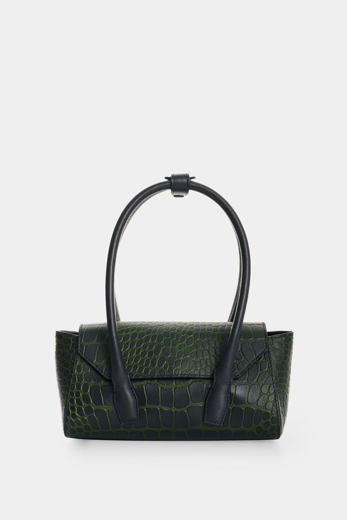 Men’s Mini Croc-Embossed Leather Crossbody Bag