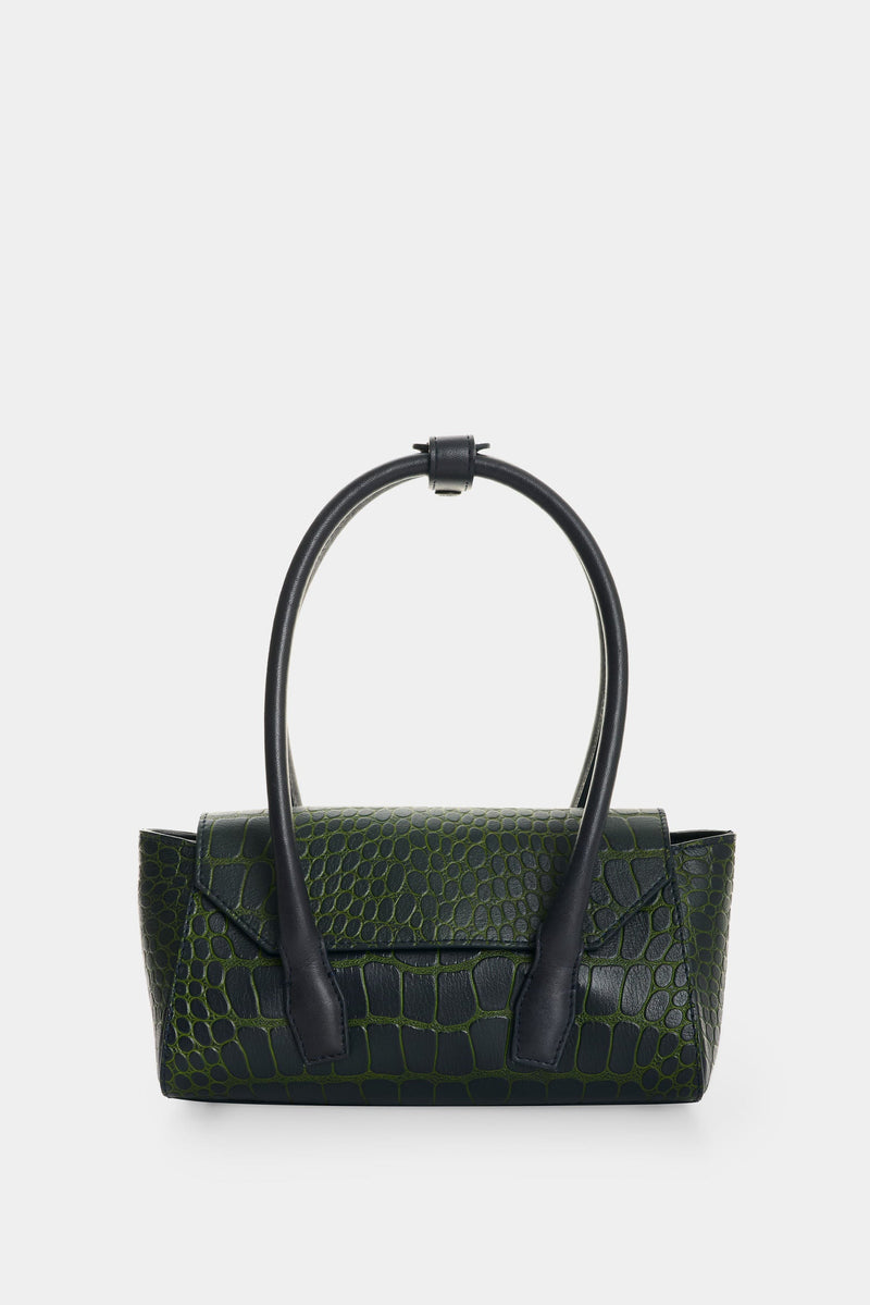 Men’s Mini Croc-Embossed Leather Crossbody Bag