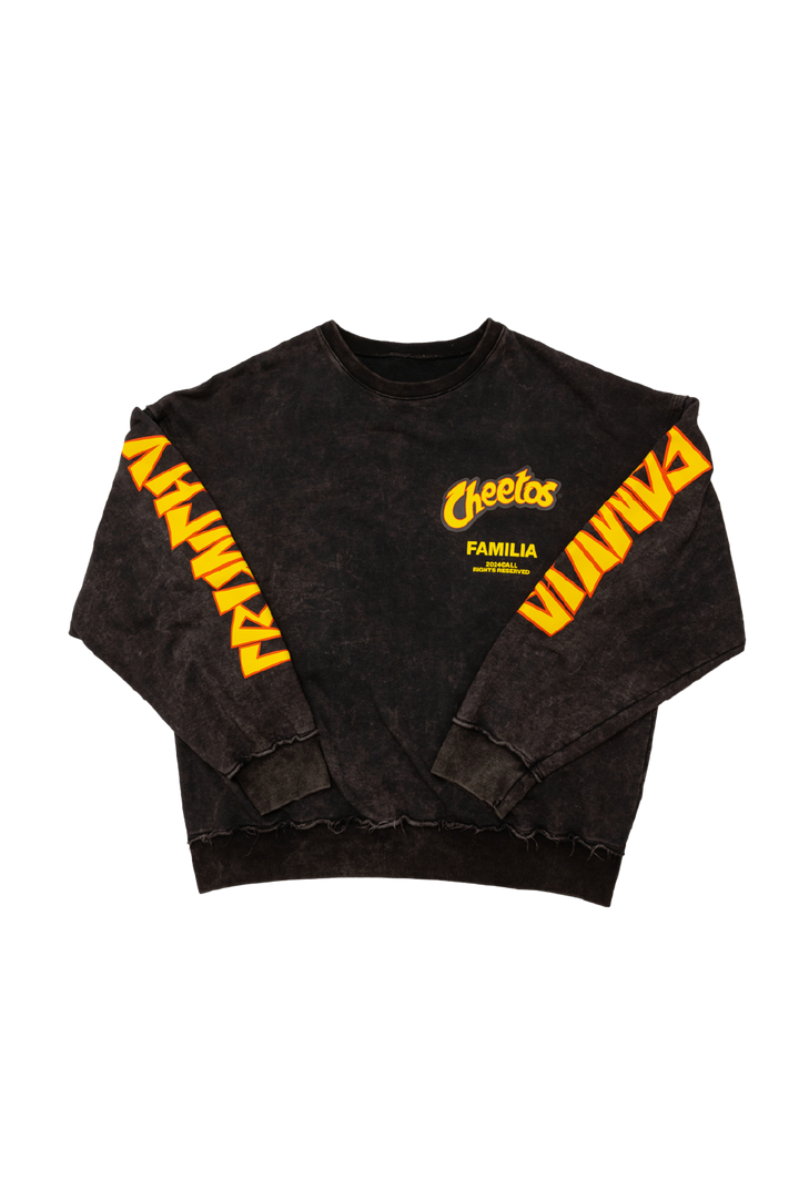 J BALVIN X CHEETOS LA FAMILIA CREWNECK BLACK