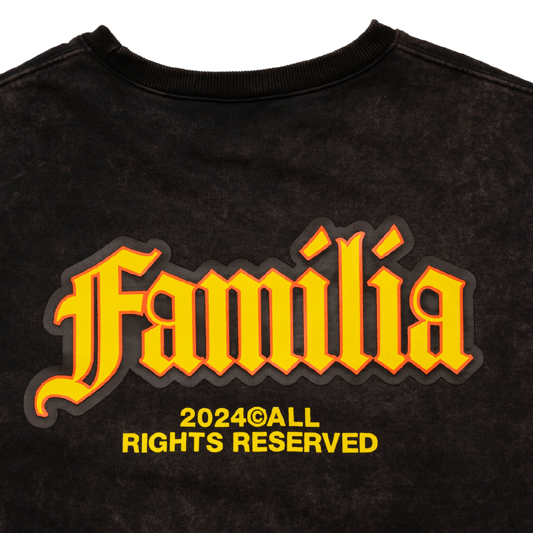 J Balvin Shop | J BALVIN X CHEETOS LA FAMILIA CREWNECK BLACK