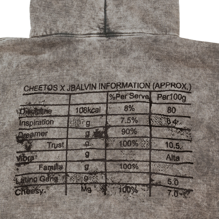J BALVIN X CHEETOS FLAVORED FAMILIA HOODIE GREY