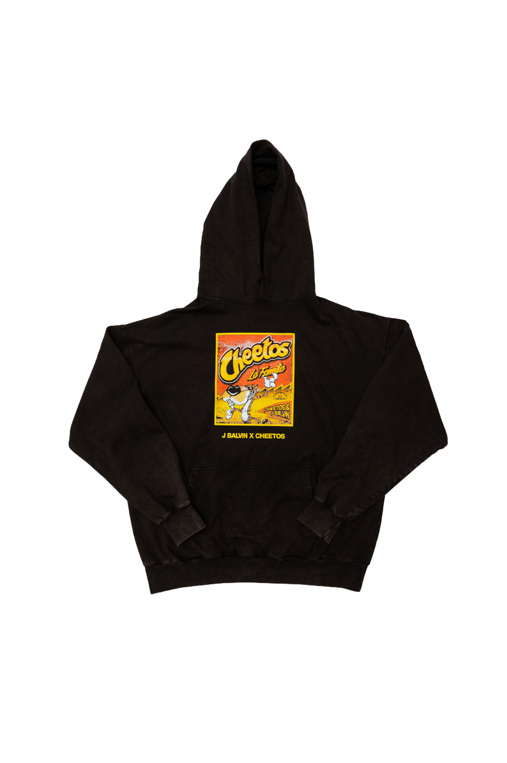 J Balvin Shop | J BALVIN X CHEETOS FLAVORED FAMILIA HOODIE BLACK
